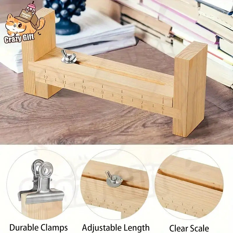 Soporte resistente de madera para hacer joyas. Marco en forma de U. Maquina manual para hacer pulseras y collares.