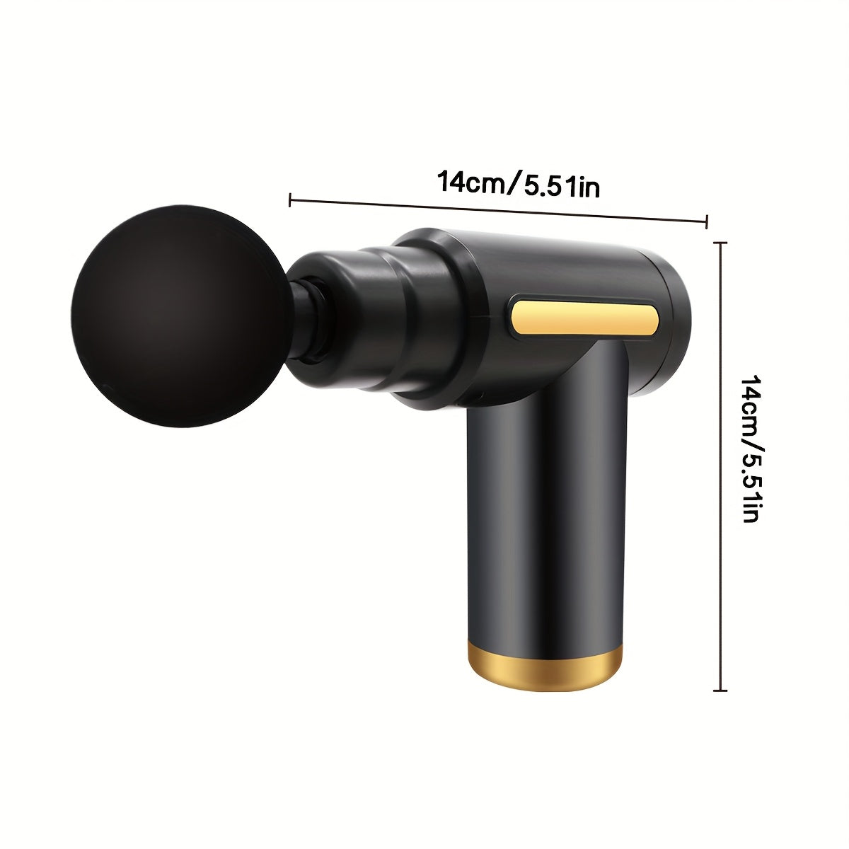 Pistola de masaje fascial eléctrica, masajeador muscular portátil con pantalla táctil LED y 4 cabezales de masaje, mini motor sin escobillas ultrasilencioso de mano para deportes y fitness.