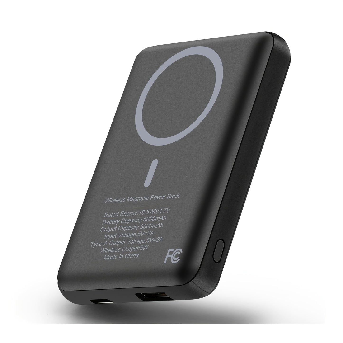 Mini banco de energía de carga inalámbrica magnética, batería portátil de 5000 mAh con entrada y salida USB-C, compatible con iPhone 15/16, Android, Samsung y otros dispositivos. Cargador portátil, cargador magnético p
